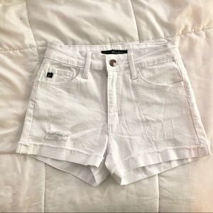 White High Waist Shorts